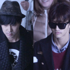 [PIC] 141220 TVXQ à l&rsquo;aéroport de Pékin, en direction du&nbsp;Japon