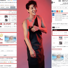 [NEWS] 151029 Kim Junsu prend la tête des classements musicaux avec ‘Yesterday’ malgré un manque de&nbsp;promotions